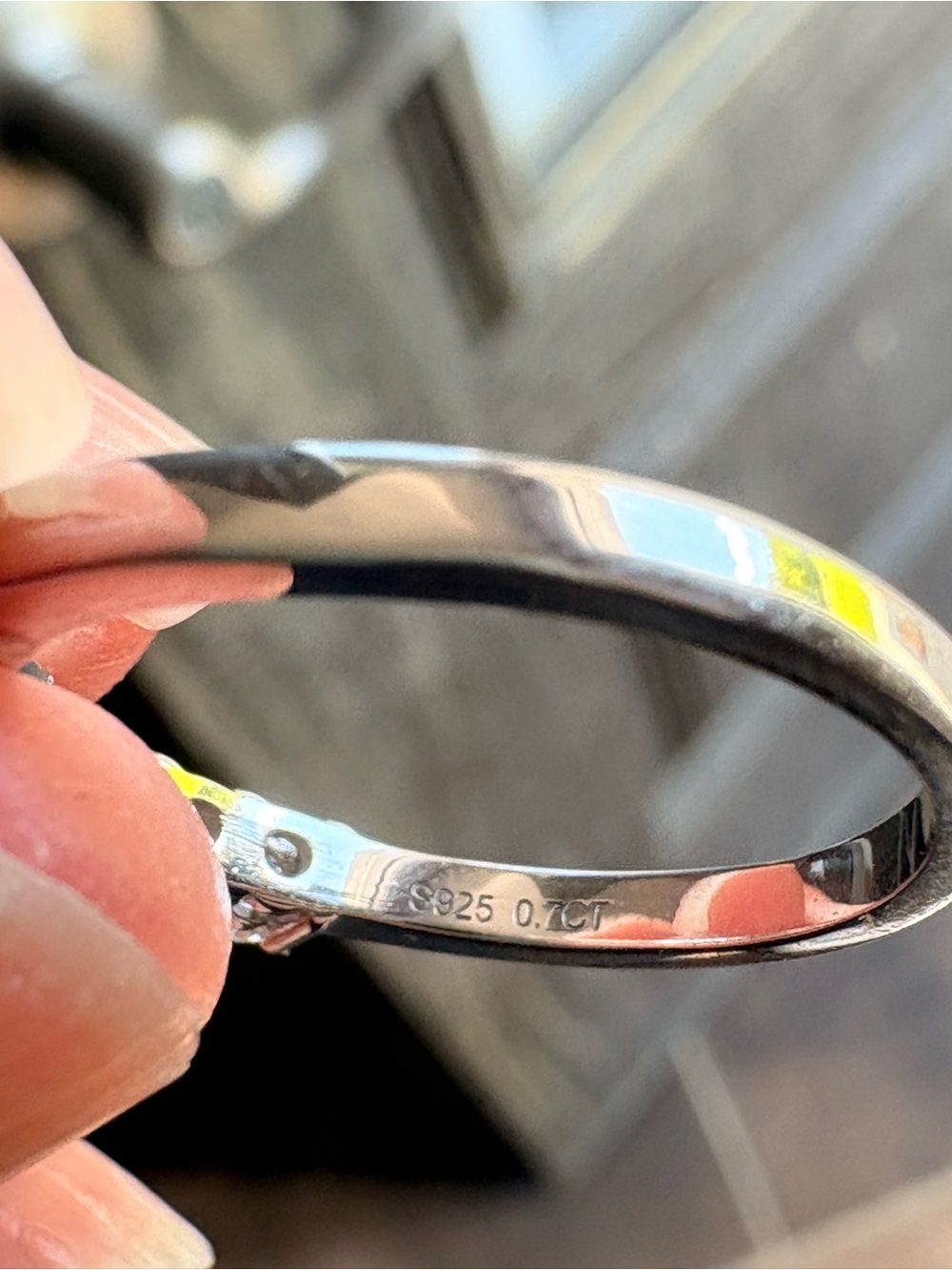 Sterling silver Moissanite Anniversary Bands - Picture 2 of 7